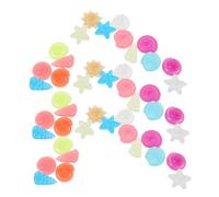 VALICLUD 1000pcs Glow in The Dark Luminous Pebbles 1.5cm Small Plastic Aquarium Stones with Shell Design, Fluorescent Decorative Rocks for Fish Tank and Garden Landscape