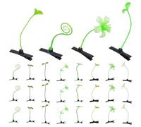 VALICLUD 100pcs Bean Sprout Hair Clips with High Simulation Plant Design Green Floral Barrettes for Boys Party and Everyday Wear Secure Hold Hair Accessories for School and Costume Use