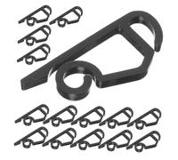 VALICLUD 100Pcs Black Outdoor Light Hangers Weatherproof Gutter Clips for Christmas Halloween String Lights All-Weather Hooks for Seasonal Holiday Decorations Easy Install