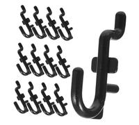 VALICLUD 100pcs Black Plastic Pegboard Hooks for Garage Storage Tool Hangers Compatible with Various Pegboards for Drill Hammer Kitchen and Workshop Organization