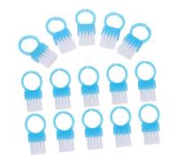 VALICLUD 100pcs Blue Plastic Nail Brushes with Ergonomic Handle Heavy Duty Firm Bristles for Deep Fingernail Cleaning Portable Small Scrubbing Tools for Men and Women Manicure