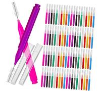 VALICLUD 100pcs Dental Interdental Brush Eyebrow Lamination Brush Floss Braces Toothbrush for Braces Cleaner