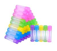 VALICLUD 100pcs Empty Lipstick Tube Containers Plastic Lip Balm Tubes for Women DIY Makeup Use
