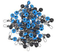 VALICLUD 100pcs Fishing Sinker Slide Blue Stainless Steel Connector