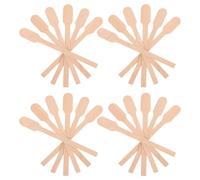 VALICLUD 100pcs Hair Removal Stick Double Head Wax Applicator Sticks Wood Cosmetic Spatulas for Eyebrow Nose Hair Waxing Small Waxing Applicator