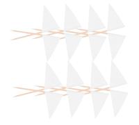 VALICLUD 100pcs Mini Cake Flags Blank Solid Color Triangle Toothpick Sticks for Cocktail Cupcakes Fruit Toppers Food Decoration Party Wedding Buffet Safe Nontoxic