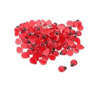 VALICLUD 100pcs Mini Resin Ladybugs Figurines Small Insect Dollhouse Accessories for DIY Craft Projects Micro Landscape Decoration Stress-relieving and Relaxing Creative Fun