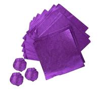 VALICLUD 100pcs Purple Orange Peel Pattern Foil Candy Wrappers Aluminum Foil for DIY Chocolates Temperature Resistant Flexible for Party Favors and Halloween Treats