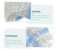 VALICLUD 100pcs Transparent Disposable PU Film Makeup Hand Palettes Adhesive Cosmetic Mixing Palettes for Foundation Eyeshadow Lipstick Blush and Nail Art