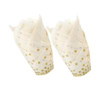 VALICLUD 100pcs Tulip Cupcake Liners Food Grade Baking Cups for Muffins and Desserts High Temperature Resistant Paper Wrappers for Wedding Birthday Shower and Party Use