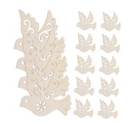 VALICLUD 100pcs Unfinished Wooden Peace Dove Hanging Ornaments with Intricate Hollow Design for DIY Painting Crafts Versatile Bird Pendants for Home and Office Decoration