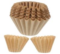 VALICLUD 100Pcs Wood Fiber Disposable Coffee Filter Cones Smooth Texture Espresso Filter Papers for Drip Coffee Makers Oil-Removing Practical and Functional Design