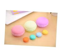 VALICLUD 10cm x 5cm Mini Macaron Jewelry Organizer Box Pink Travel Case for Rings Necklaces Earrings and Earphones Compact Storage Solution for Accessories