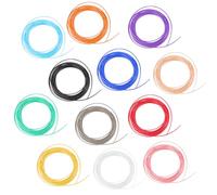 VALICLUD 10Pcs 1.75mm PLA 3D Printing Pen Filament Refills 5-Meter Random Color PLA 3D Printer Filament Suitable for Doodler Pens and Fused Deposition Modeling Printers Random Color