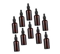 VALICLUD 10pcs 5ml Amber Glass Dropper Bottles for Essential Oils Travel Accessories Refillable Pipette Containers for Medicine Storage and Perfume Toiletries