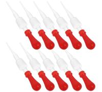 VALICLUD 10pcs 60ml Glass Droppers with White Bulb, Laboratory Glass Pipettes Transfer Pipettes for Precise Liquid Dropping and Measurement