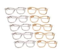 VALICLUD 10pcs Alloy Eyeglass Brooch Pins for Women Secure Clothes Fixing Pin round Frame Design, for Dresses and Travel Accessories