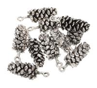 VALICLUD 10Pcs Antique Style Alloy Pine Cone Charms Pendant for Jewelry Making DIY Crafts Creative Delicate Hanging Ornaments Vintage Gold Tone Accessories for Bracelets and Key Rings