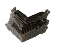 VALICLUD 10pcs Antique Style Wooden Box Corner Guards Decorative Protectors for Jewelry Cases Strong Wear-Resistant Furniture Edge Covers with Embossed Vintage Design for Enhanced Corner