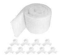 VALICLUD 10Pcs Aquarium Filter Sponge Pads 3Cm Thick High-Density Biochemical Filter Cotton 12Cm X 1M Reusable Replacement for Pond and Aquarium Water Filtration