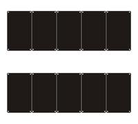 VALICLUD 10pcs Black Aluminum Blank Signs DIY Metal Name Plates for Office and Business Use with Laser Engraving Capability