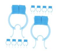 VALICLUD 10pcs Blue Nose Stop Clips and Nosebleed Stoppers for Lung Breathing Training, Plastic Foam Nose Correction Clips for Swimming and Breath-holding Practice