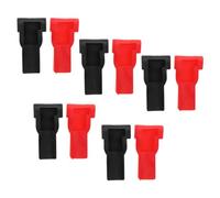 VALICLUD 10pcs Car Battery Terminal Cover Battery Terminal Protector Cap Silicone and Cable Connector Heat Resistant Waterproof Protection Short Circuit Prevention Polarity Identification