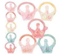 VALICLUD 10pcs Cat Hair Accessory Dog Grooming Salon Hair Decor with Crown Stylish Fabric Bungee Lightweight Portable Assorted Color for Christmas