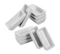 VALICLUD 10pcs Ceramic Crucible Dishes Laboratory Burning Holders Weighing Boats for Chemical Experiments High-temperature Resistant Porcelain Ash Dishes