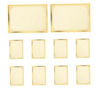VALICLUD 10pcs Certificate Paper with Luxurious Gold Trim Heavyweight Blank Printing for Awards Diplomas Training and Recognition Printer Friendly Thick and Elegant Interior Inserts