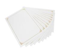 VALICLUD 10pcs Certificate Printing Paper A4 10 Sheets Gold Foil Border Glossy Surface for Academic Awards and Classroom Achievements
