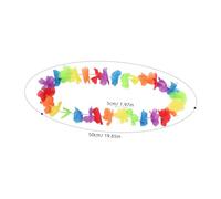 VALICLUD 10PCS Colorful Hawaii Flower Wreath Garland Neck Pendant Hanging Ornaments for Beach Party Costume Wedding Photo Props