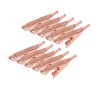 VALICLUD 10pcs Copper Alligator Clips Flat Mouth Electrical Test Clamps for Temporary Wiring and Soldering in Tight Spaces Micro Wire Connectors for Laboratory and DIY Electronics