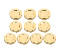 VALICLUD 10pcs Copper Metal Flat Buttons Comfortable Touch and Exceptional Durability, Elegant round Decorative Cufflinks for Formal Shirts and Everyday Wear, Stylish Shirt Button Covers
