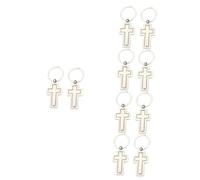 VALICLUD 10pcs Creative Religion Theme Keychains Zinc Alloy Rotating Cross Key Holders Unique Bag Ornaments for Keys and Accessories for Faith and Belief