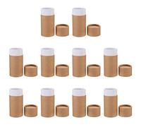 VALICLUD 10pcs Essential Oil Bottle Holders Kraft Paper Cylinder Tea Box Containers for Essential Oils Tea and Incense Sticks Convenient Storage for and Items