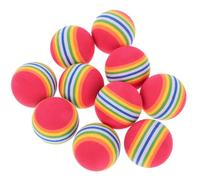 VALICLUD 10pcs Eva Rainbow Ball Floating for Cats and Dogs, Chewable Training Ball for Kittens and Pets, Sturdy Pet Interactive Suitable for Outdoor Teething and Play Random Color