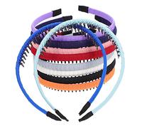 VALICLUD 10Pcs Fabric Covered Teeth Headbands for Women Durable Hair Accessories for Crafting DIY Styles Comfortable Skin Friendly Multi Color Options