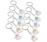 VALICLUD 10Pcs Glow in the Dark Octopus Keychains Set, Mini Ocean Animal Bag Charms for Backpack and Purse, Cute Seafood Pendant Accessories for Party Favors and Everyday Use