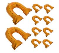 VALICLUD 10pcs Gold Horseshoe Shaped Foil Balloons U Shaped Aluminum Decorations for Birthday Wedding Engagement Bachelorette Party Favor Festival Decor