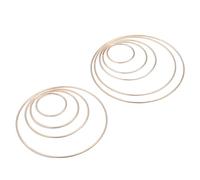 VALICLUD 10pcs Gold Metal Rings for DIY Dreamcatcher Accessories Welded Design Wall Hanging Hoops in Diameters for Mandalas and Craft Projects