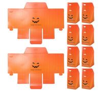 VALICLUD 10pcs Halloween Pumpkin-shaped Paper Candy and Popcorn Storage Bags, Easy to Carry and Tear-resistant, for Decorating Your Desktop or Packing Snacks Outdoors