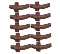 VALICLUD 10pcs Hand Carved Black Walnut Mini Wooden Crosses Portable Handheld Pocket Prayer Ornaments for Meditation Easter Christmas Religious Gifts