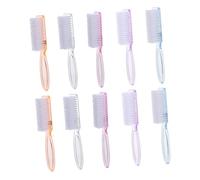 VALICLUD 10pcs Handle Grip Nail Brushes with Long Plastic Handles for Thorough Fingernail and Toenail Cleaning Strong Bristles Multi-purpose Use for Hands Feet Bathroom Kitchen and Outdoor