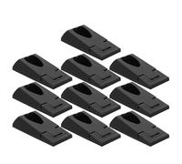 VALICLUD 10pcs Heart Shaped Closet Rod Hanger Brackets Zinc Alloy Abs Material Easy Installation Handle Types of Clothing Black for Dressing Rooms