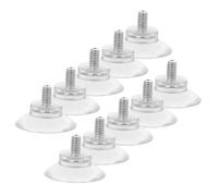 VALICLUD 10pcs Heavy Duty PVC Suction Cups with M6x13mm Metal Screw Threads for Glass Windows and Kitchen Accessories, Vacuum Suction Hooks Suitable for Home, Car, and Wall Decoration