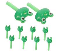 VALICLUD 10Pcs Inflatable Frog Hammer with Bell Lightweight PVC Animal Head Stick for Birthday Party Indoor Outdoor Festival Playthings Safe Stainless Steel Reinforced Design