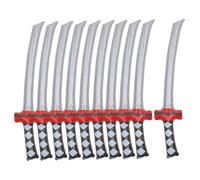 VALICLUD 10pcs Inflatable Sword Lightweight PVC Blow Up Swords for Pirate Role Play Cosplay Party Props Durable Material Easy Inflate Deflate