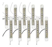 VALICLUD 10pcs LED Plastic Side Marker Light for Truck and Bus 12-24v | Surface Mount, Ultra Design, Silicone Wire Lead, Roadside Warning and Vehicle Side Marking