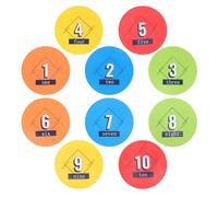 VALICLUD 10pcs Lightweight round Spot Markers for Football Training, Multi-function Pp Discs with Numbers 1-10, for Soccer Training and Sports Competitions Field Marking Random Color
